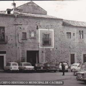Palacio de Monroy en 1968 (actual Cámara de Comercio de Cáceres)