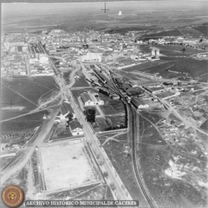 Vista de Cáceres en 1960