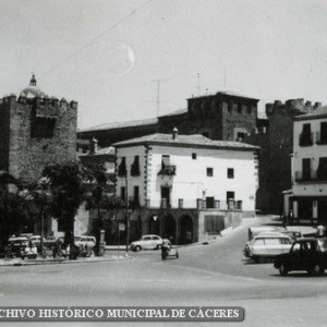 Plaza Mayor de Cáceres en 1969