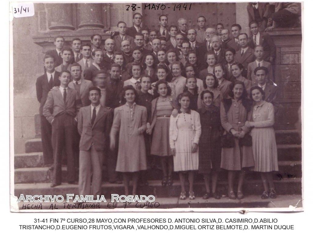 Profesores y alumnos 1941, I.E.S. «El Brocense»