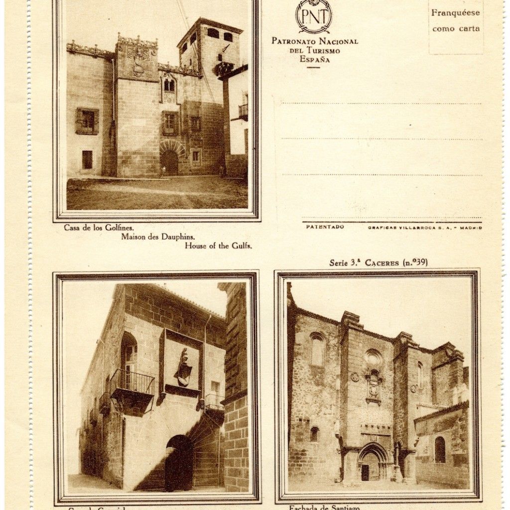 Carta-sobre. Patronato Nacional de Turismo
