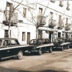 Parada de taxis en la plaza de San Juan en 1.960