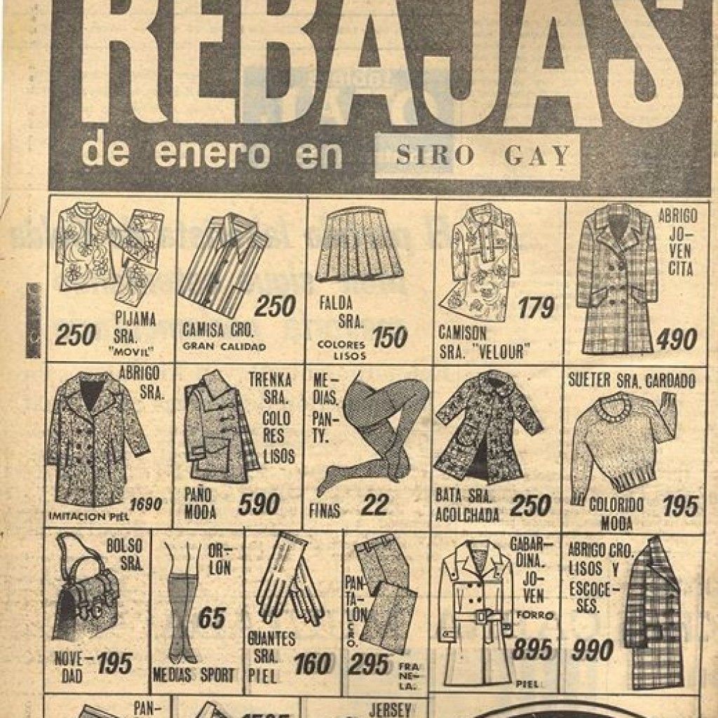 Folleto de rebajas en «Siro Gay»