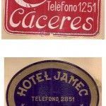 Etiquetas antiguas del Hotel Jamec