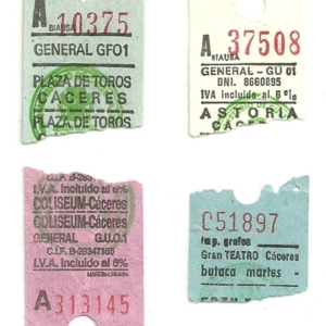 Entradas de cine y teatro de Cáceres