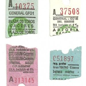 Entradas de cine y teatro de Cáceres