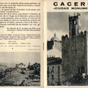 Folleto turístico de Cáceres