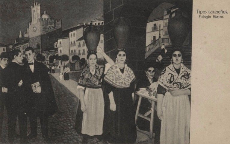 Postal de Aguadoras «Tipos Cacereños»