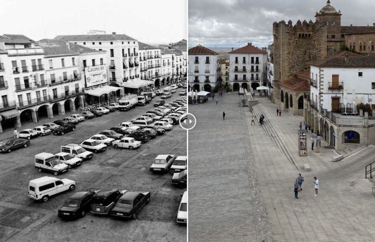 Plaza Mayor de Cáceres pasado y presente