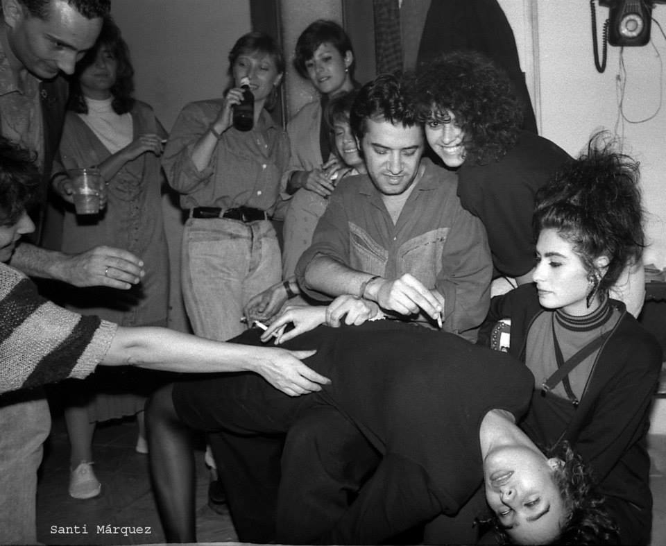 En el cumpleaños de Marce Solis, 1988