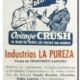 Cartel publicitario Industrias La Pureza
