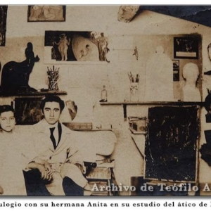 Eulogio con su hermana Anita