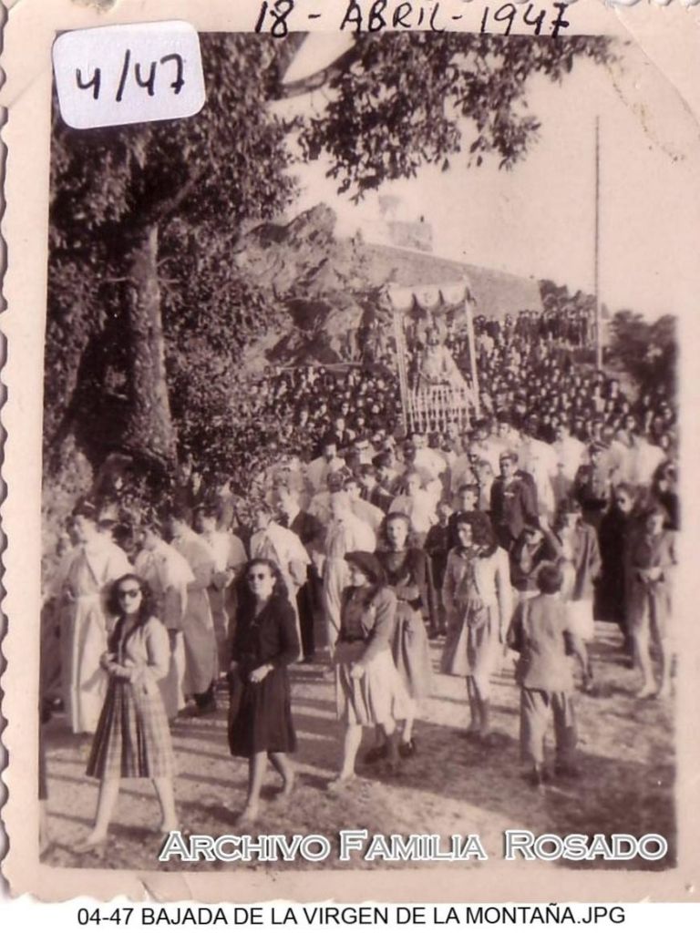 Bajada Virgen de la Montaña en 1947