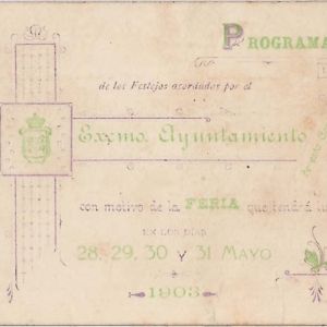 Programa de Ferias de San Fernando de 1903