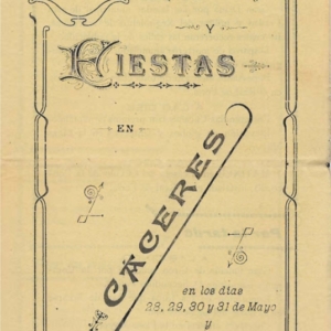 Programa feria Caceres 1912
