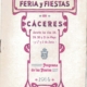 Programa feria Caceres 1914