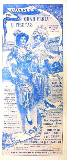Cartel Feria de Cáceres 1914