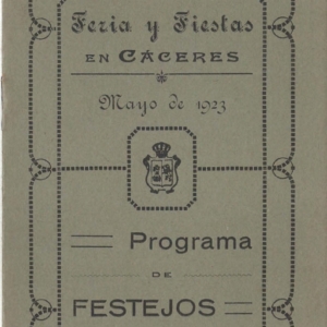 Programa feria Caceres 1923