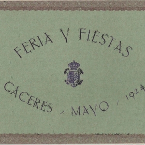 Programa feria Caceres 1924