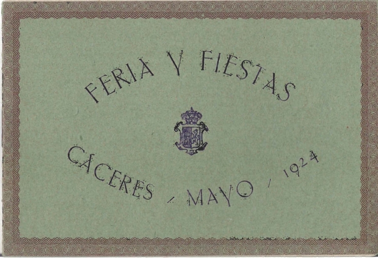 Programa Feria y Fiestas de Cáceres, mayo 1924