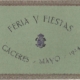 Programa feria Caceres 1924