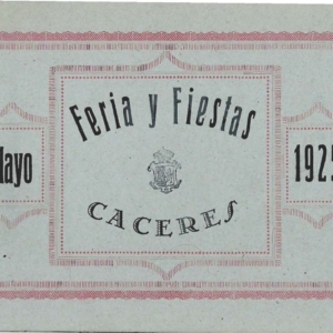 Programa feria Caceres 1925