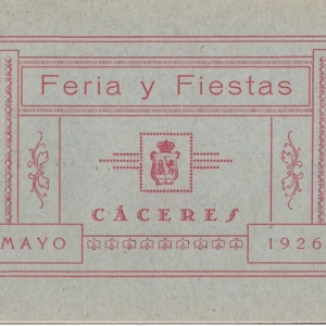 Programa feria Caceres 1926