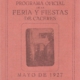 Programa feria Caceres 1927