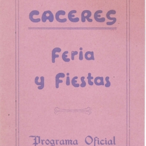 Programa feria Caceres 1930