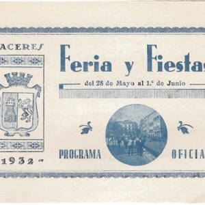 Programa feria Caceres 1932
