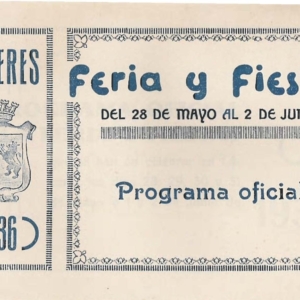 Programa feria Caceres 1936