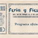 Programa feria Caceres 1936