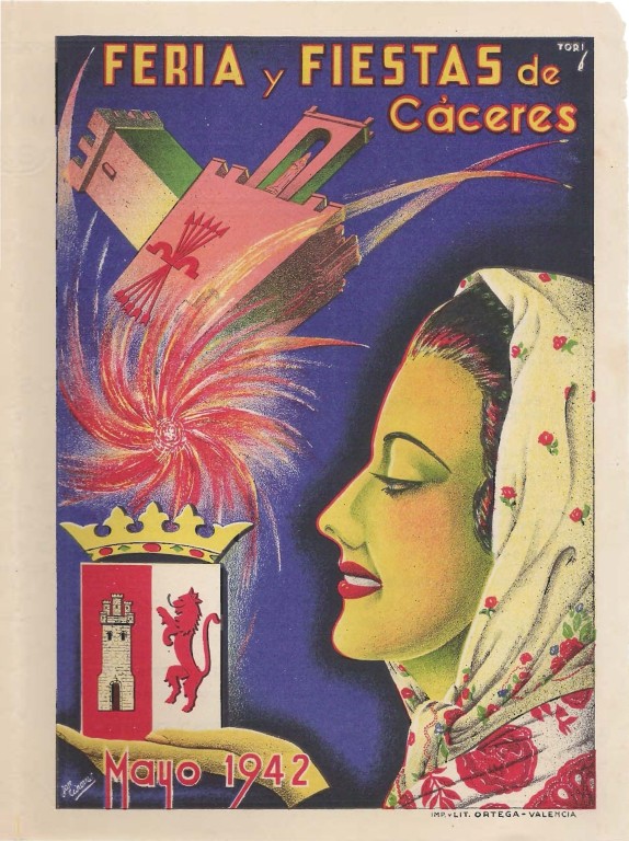 Programa Feria y Fiestas de Cáceres, mayo 1942