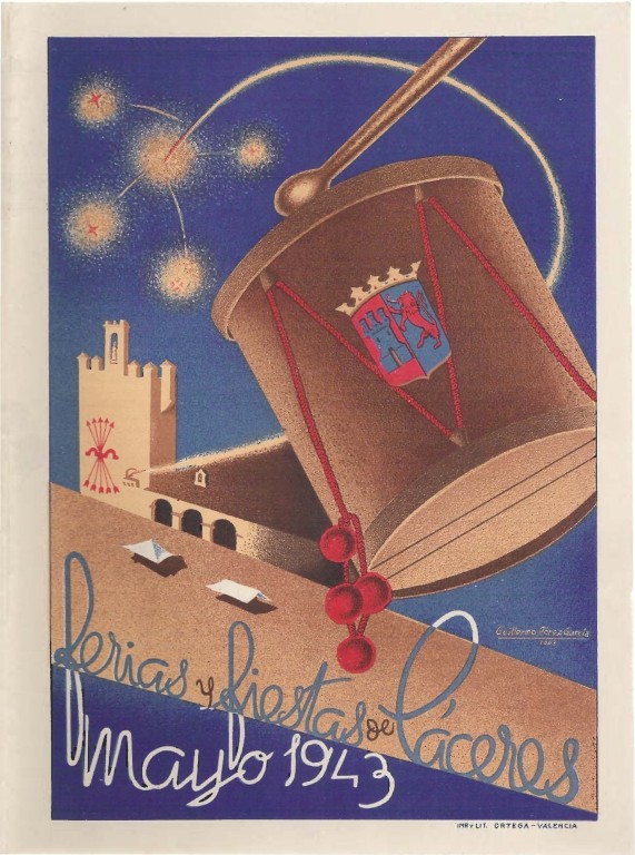 Programa Feria y Fiestas de Cáceres, mayo 1943