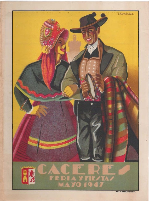 Programa Feria y Fiestas de Cáceres, mayo 1947
