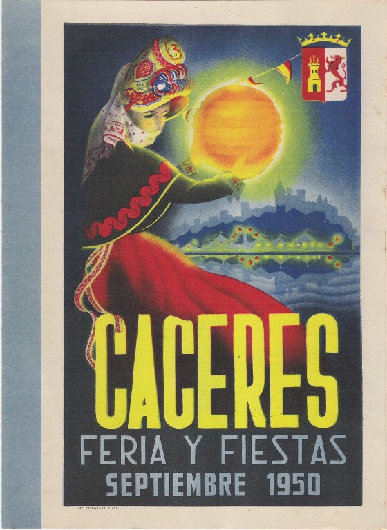 Programa Feria y Fiestas de Cáceres, mayo 1950