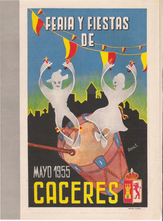 Programa Feria y Fiestas de Cáceres, mayo 1955