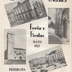 Programa feria Caceres 1957