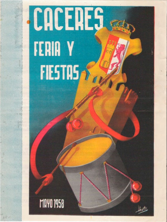 Programa Feria y Fiestas de Cáceres, mayo 1958