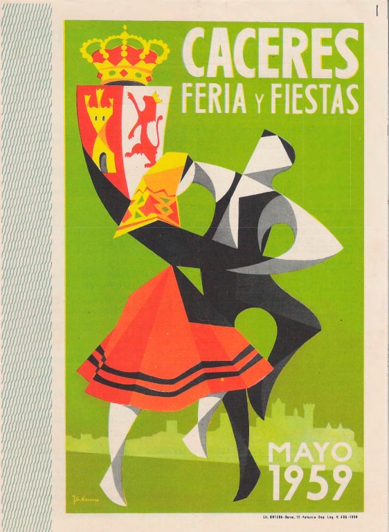 Programa Feria y Fiestas de Cáceres, mayo 1959