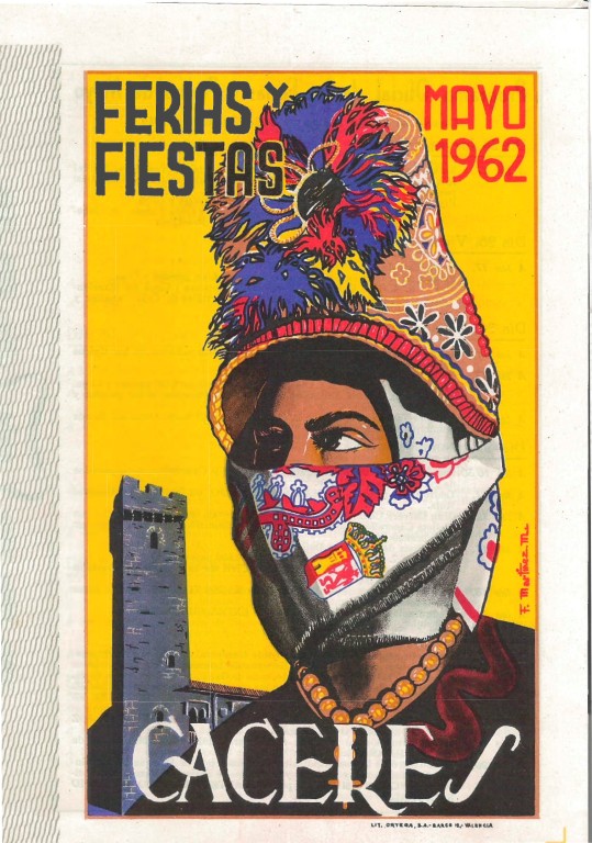 Programa Feria y Fiestas de Cáceres, mayo 1962