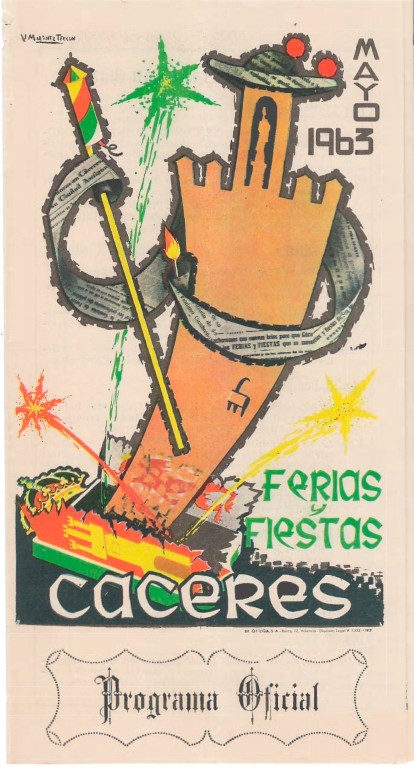 Programa Feria y Fiestas de Cáceres, mayo 1963