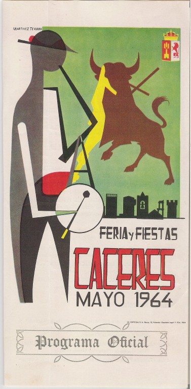 Programa Feria y Fiestas de Cáceres, mayo 1964