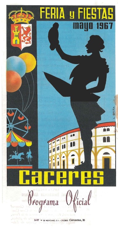 Programa Feria y Fiestas de Cáceres, mayo 1967