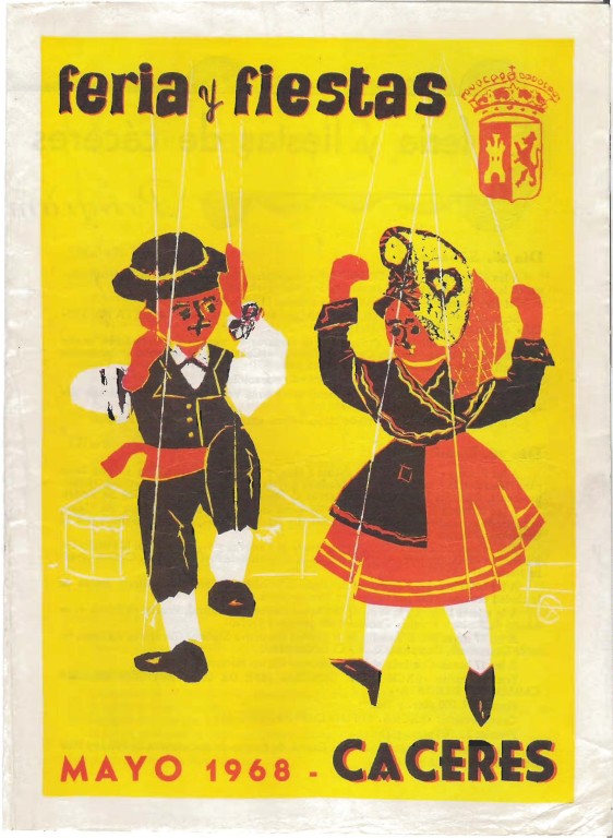 Programa Feria y Fiestas de Cáceres, mayo 1968