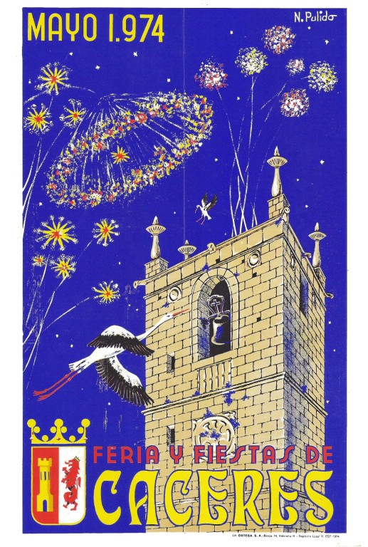 Programa Feria y Fiestas de Cáceres, mayo 1974