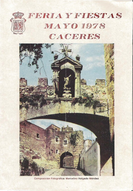 Programa Feria y Fiestas de Cáceres, mayo 1978