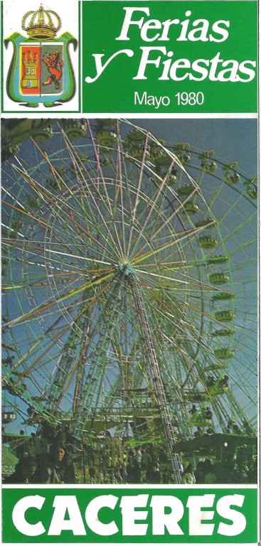 Programa Feria y Fiestas de Cáceres, mayo 1980
