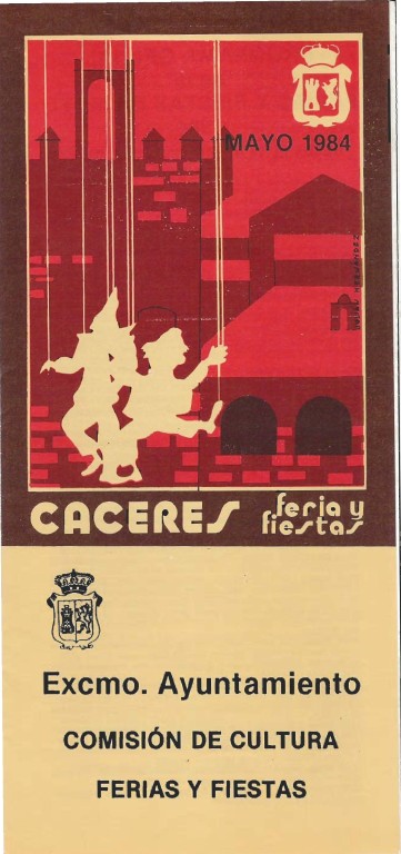 Programa Feria y Fiestas de Cáceres, mayo 1984