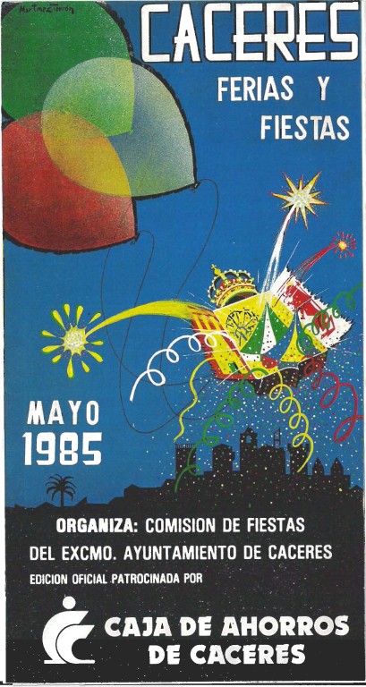 Programa Feria y Fiestas de Cáceres, mayo 1985
